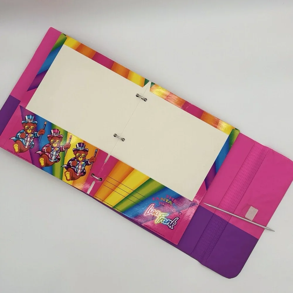Lisa Frank Vintage Trapper Keeper Binder 2 Folders Koala Hollywood Bear Clown